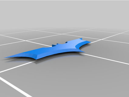 batarang freecad agente queimadura 3d print model - Mito3D