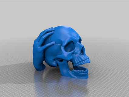 hand skull head yiixpe 3d print model - Mito3D