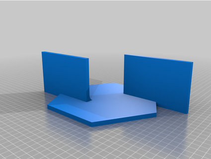 hexagonal double shelf piravicio 3d print model - Mito3D