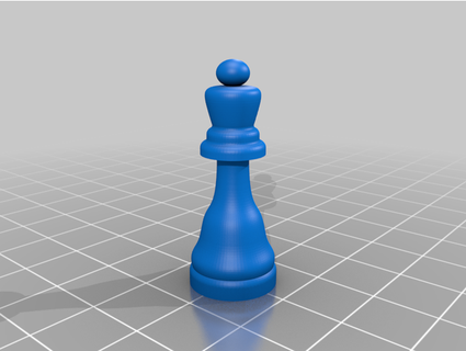 queen chess piece bryced 3d print model - Mito3D
