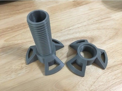 filament spool holder 50-80mm 1 2 conduit remix hward13 3d print model - Mito3D