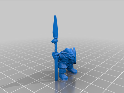 lutin lancier 2 gnome roche 3d print model - Mito3D