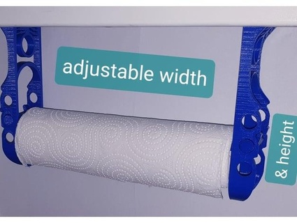 paper towel holder - easy reload adjustable guglex 3d print model - Mito3D