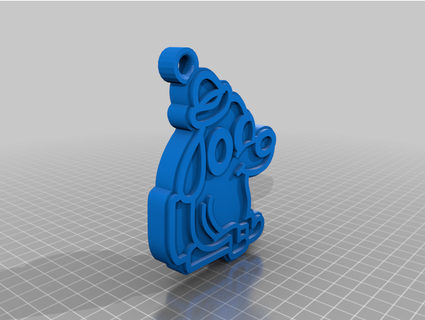 keychain fine -dog crosswired 3d print model - Mito3D