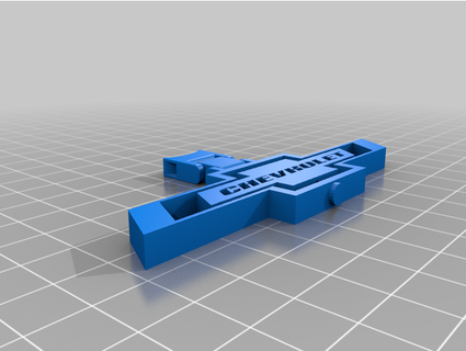 spinning chevy keychain jakeliscum 3d print model - Mito3D