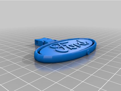 spinning ford keychain jakeliscum 3d print model - Mito3D
