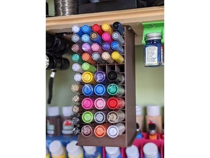 art paint pen holder shelf mount desktop iliketodesign 3d print model - Mito3D