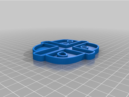 hot cross bun cookie cutter embosser jyukumite 3d print model - Mito3D