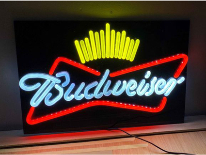 budweiser neon effect sign pwfk 3d print model - Mito3D