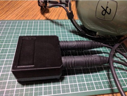 ga u174u aviation headset plugs holder guard knskumo 3d print model - Mito3D
