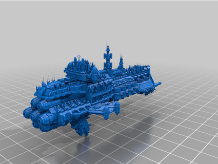 Ragnarok sınıf savaş kruvazörü skaltar 3d print model - Mito3D