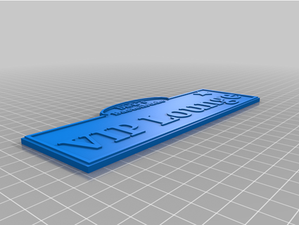 schild vip sala Dirksbastelbude 3d print model - Mito3D
