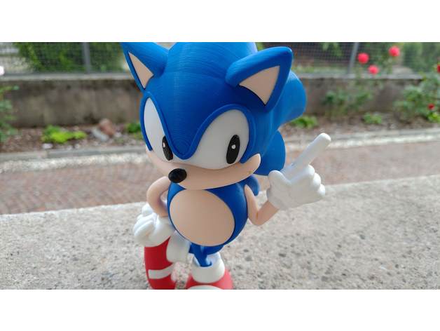 Sonic erizo multi color soltero extrusora mmu lucafx 3D print model - Mito3D