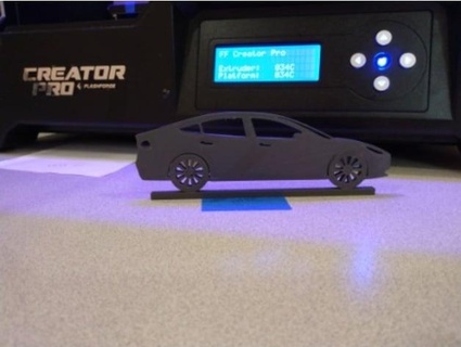 Tesla Modell 3 Silhouette vsp4dutchb 3d print model - Mito3D
