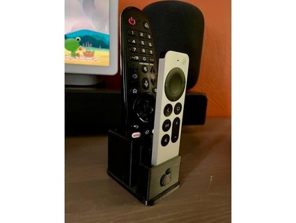 remote dock - lg & apple tv capt beard 3d print model - Mito3D