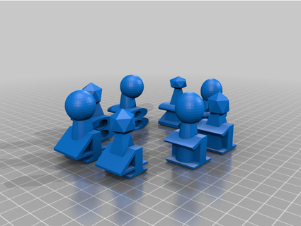 square dance callers checkers v7 full set rcamp48 3d print model - Mito3D