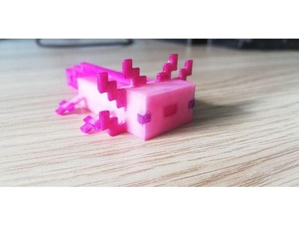 Minecraft Axolotl 117 agressive 3d print model - Mito3D