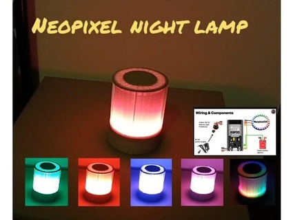 néopixel 24 bague lampe micros cadre 3d print model - Mito3D
