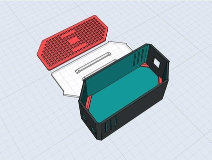 elektronisch Box klein Mikrofone Rahmen 3d print model - Mito3D