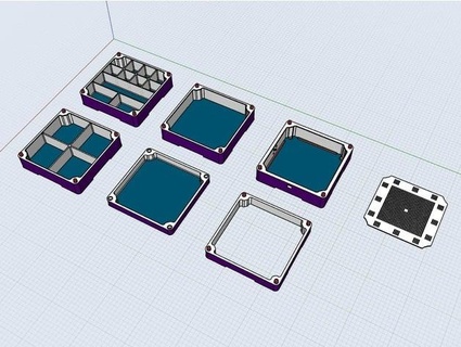electronic organizer box stackable micros framework 3d print model - Mito3D
