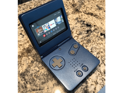 gba sp inspired nintendo switch dock cass designs 3d print model - Mito3D