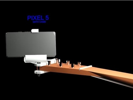 célula teléfono soporte guitarra pixel 5 personalizado creaciones Canadá 3d print model - Mito3D