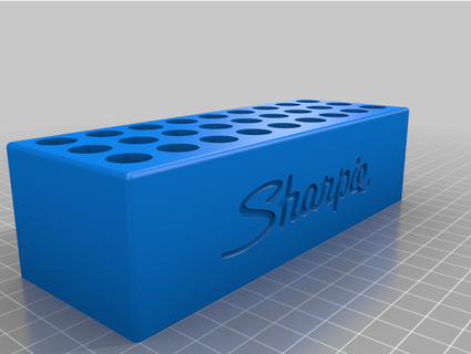 sharpie marcador soporte fábrica envío completa 3d print model - Mito3D