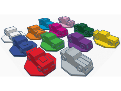vektorace juego mesa coches personalizado edición Te amo 3d print model - Mito3D