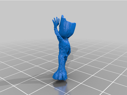 Groot piedi porta plante Espèces vikings 3d print model - Mito3D