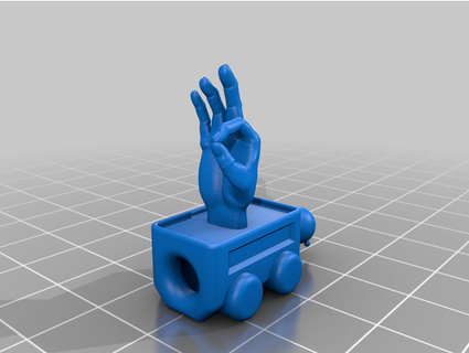 customizable alphabet train - hand gestures k6xx1 3d print model - Mito3D
