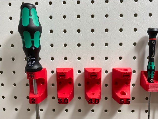 screwdriver holder + pegboard apphero 3D print model - Mito3D