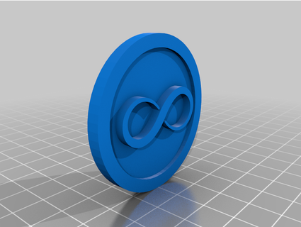 infinity coin double sided piddlecat 3d print model - Mito3D