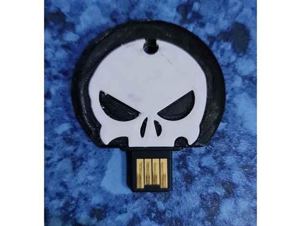 punisher keyring yubikey cover pete2345 3d print model - Mito3D