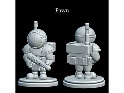 astronaut chess pawns toastyshotgun  3d print model - Mito3D
