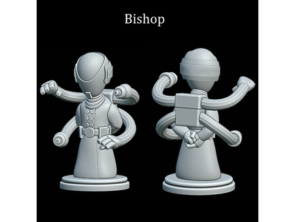 astronauta ajedrez obispo escopeta tostada 3d print model - Mito3D
