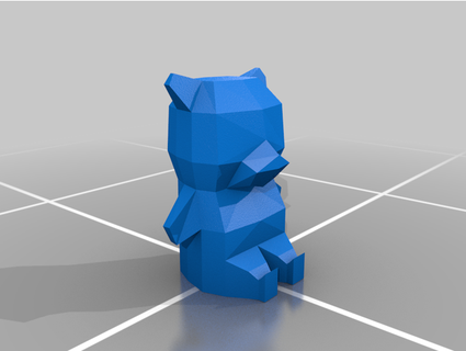 bear low poly khan yao 3d print model - Mito3D