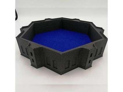 dice tray - vampire castle style sintoxic 3d print model - Mito3D