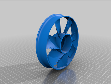 noise-controlled ducted airfoil fan mux 3d print model - Mito3D
