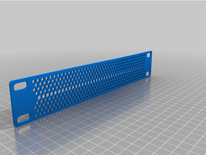 10 half rack ventilado 1u panel jontyasaurus 3d print model - Mito3D