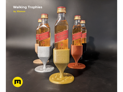 walking challenge trophies 3d-mon 3d print model - Mito3D