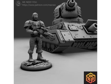 soldato consorzio maxraw 3d print model - Mito3D
