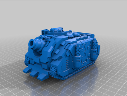 supported iw siege tank shield iamalpharius 3d print model - Mito3D