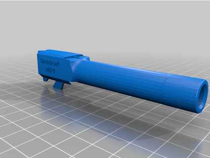 airsoft m&p9 outer barrel oem openairsoft 3d print model - Mito3D
