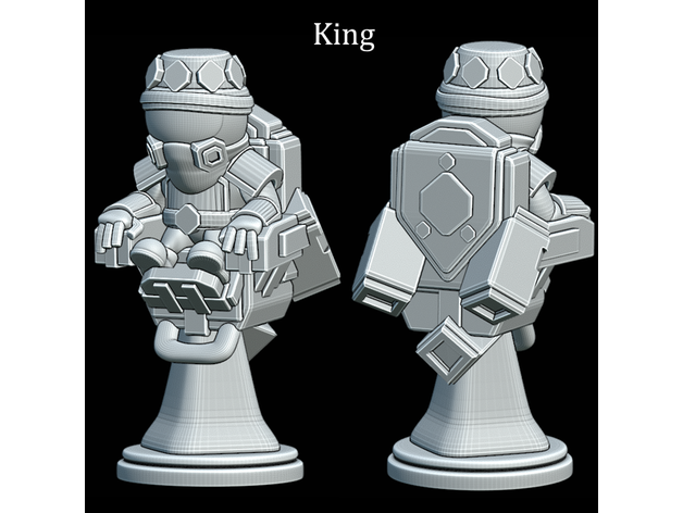 astronaut chess king toastyshotgun 3D print model - Mito3D