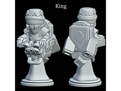 astronaut chess king toastyshotgun 3d print model - Mito3D