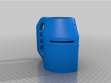knight helmet holder mug scatteredcollectables 3d print model - Mito3D