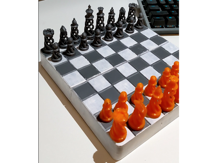chess board hinged box subnebula 3d print model - Mito3D