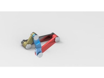 cool articulated crank-rocker mechanism 4 links grashof lad robotics 3d print model - Mito3D