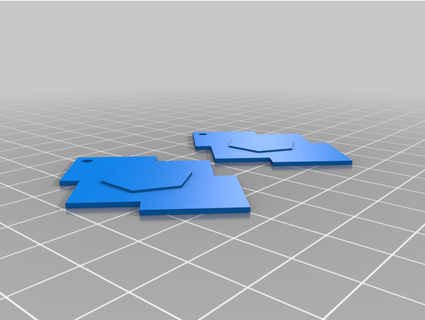 geometrisch Ohrringe Cloe voll 3d print model - Mito3D
