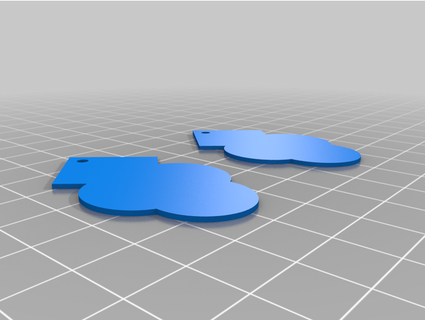 einfach geometrisch Ohrringe Cloe voll 3d print model - Mito3D